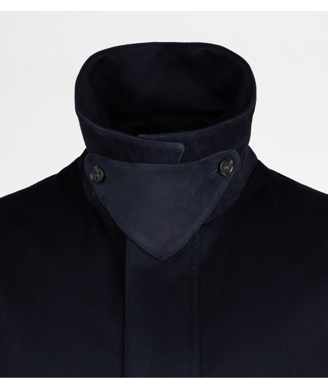 TOD'S Темно-синяя шерстяная куртка, фото 4