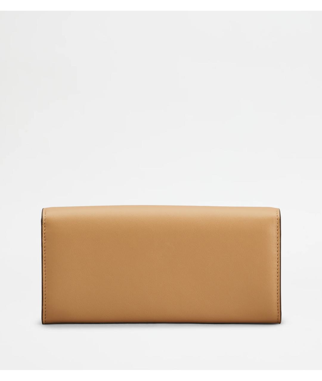 TOD'S Бежевый кожаный кошелек, фото 2