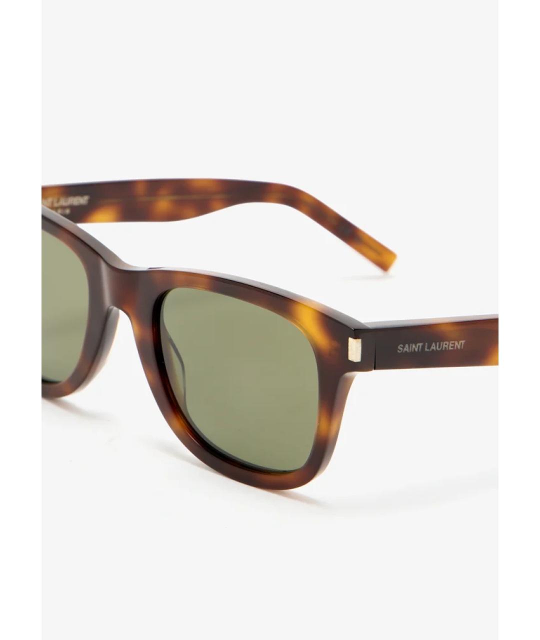 SAINT LAURENT Зеленые солнцезащитные очки, фото 2