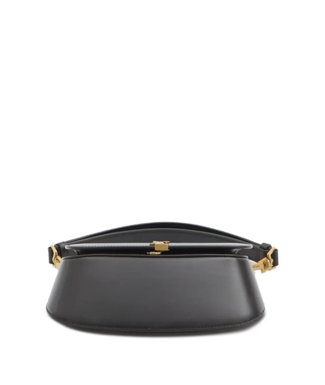 SAINT LAURENT Черная кожаная сумка через плечо, фото 3