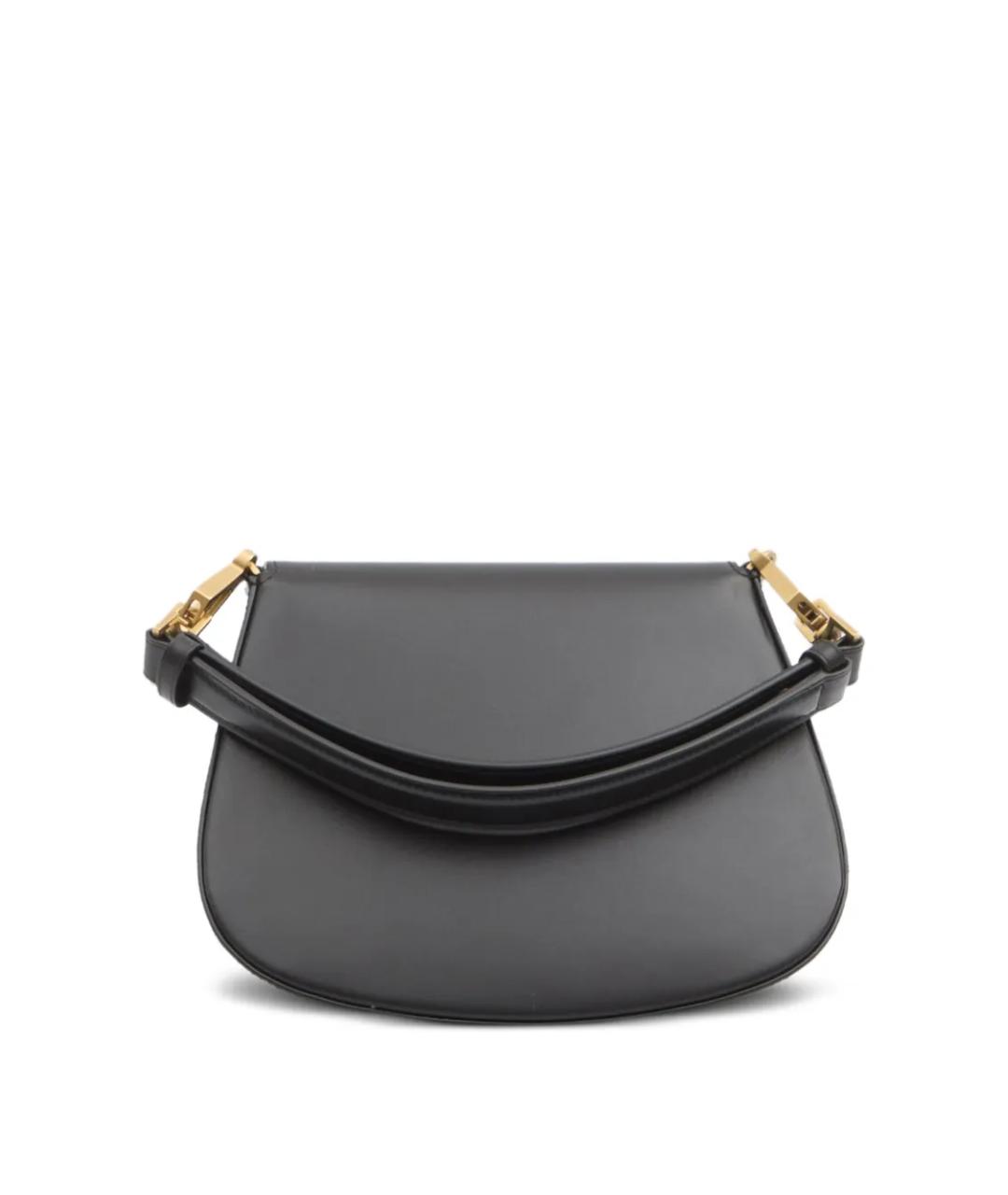 SAINT LAURENT Черная кожаная сумка через плечо, фото 2
