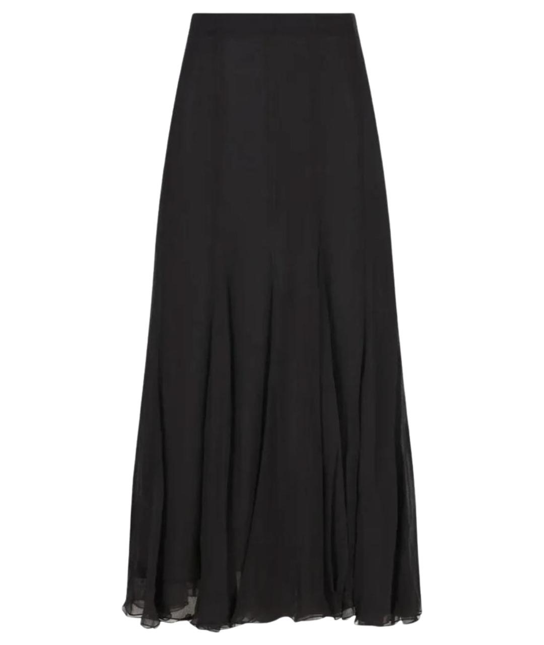 CHLOE Черная шелковая юбка макси, фото 1