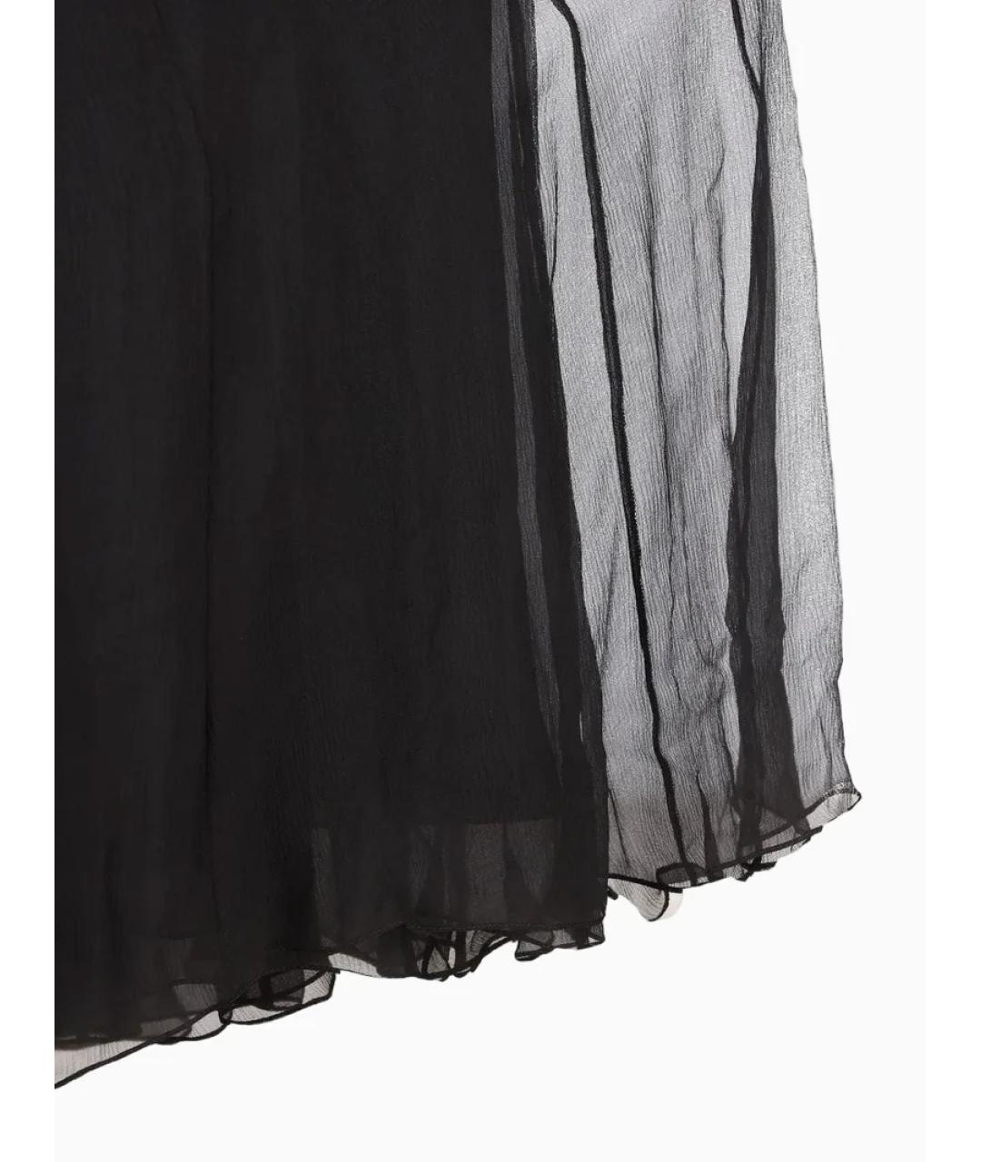 CHLOE Черная шелковая юбка макси, фото 3
