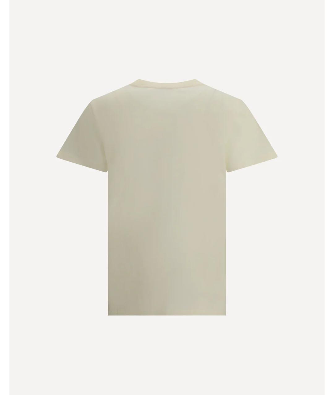 MONCLER Белая хлопковая футболка, фото 2