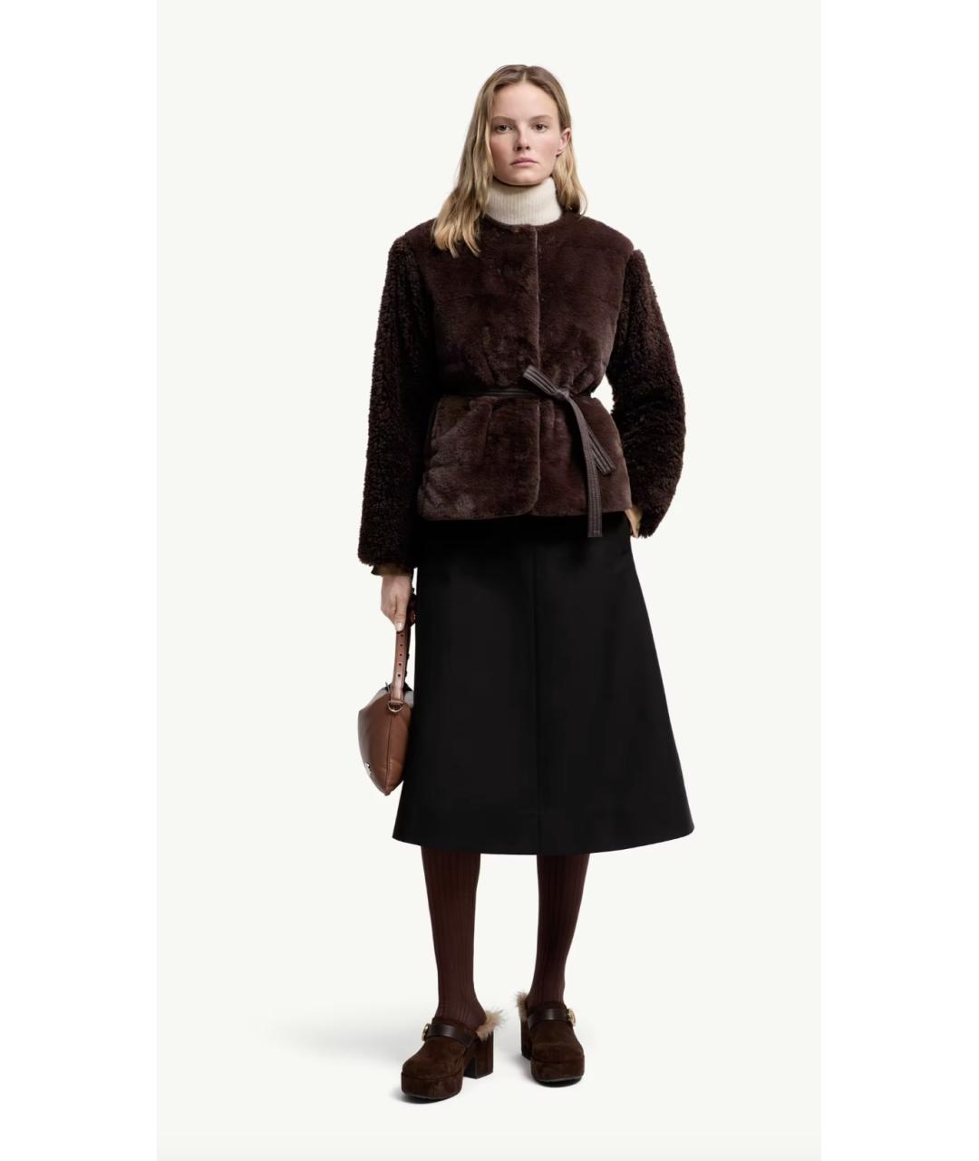 MONCLER Черная хлопковая юбка миди, фото 2