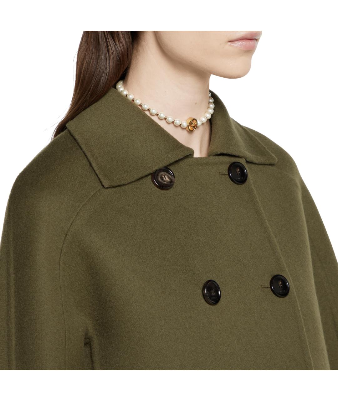 GUCCI Зеленые шерстяное пальто, фото 5