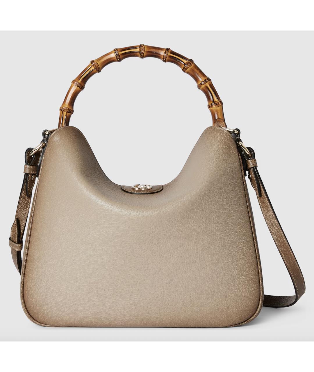 GUCCI Бежевая кожаная сумка с короткими ручками, фото 7