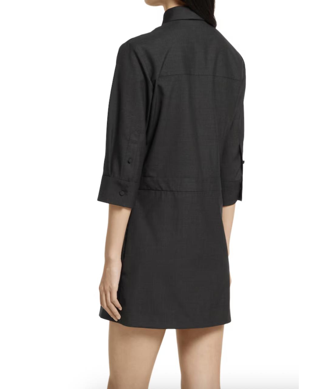 GUCCI Антрацитовое шерстяное повседневное платье, фото 6