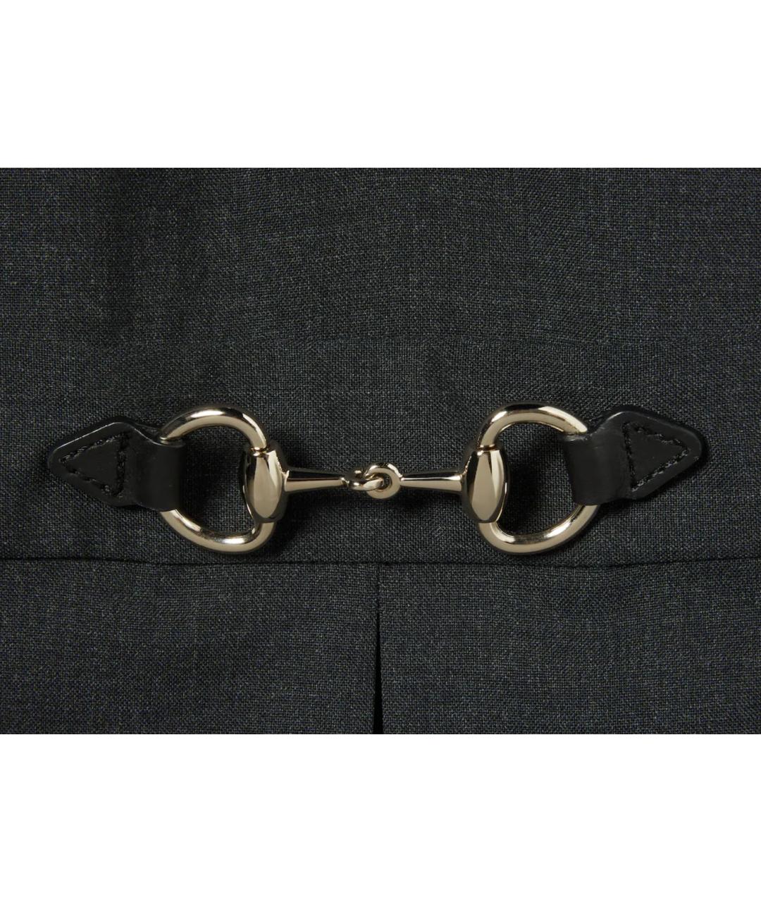 GUCCI Антрацитовое шерстяное повседневное платье, фото 5