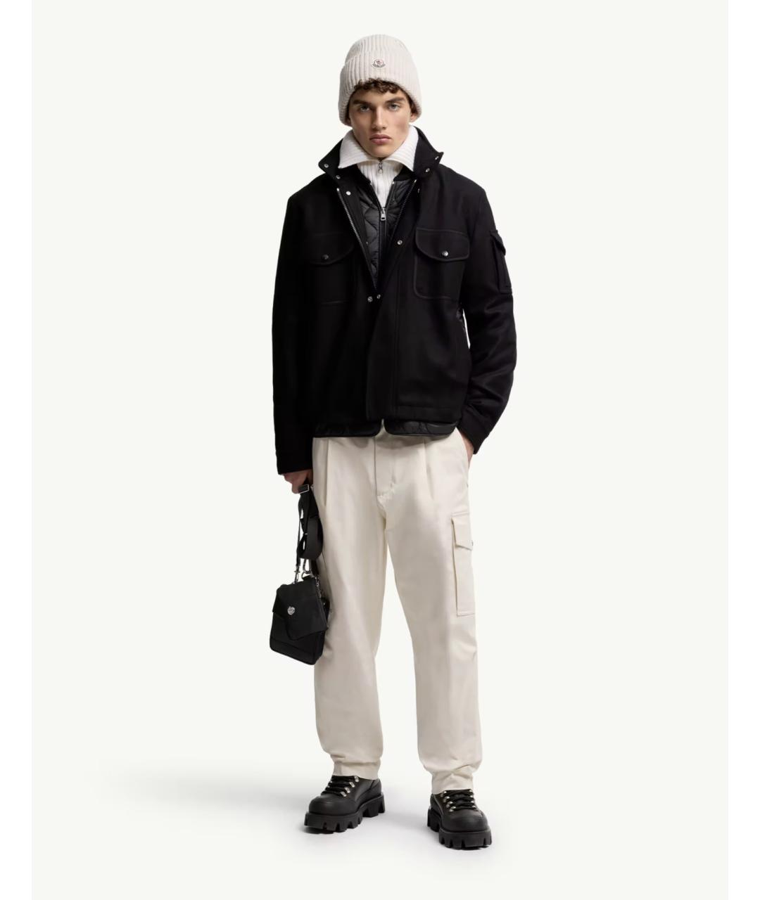 MONCLER Черная шерстяная куртка, фото 3