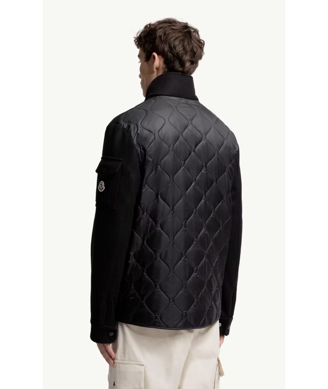 MONCLER Черная шерстяная куртка, фото 5