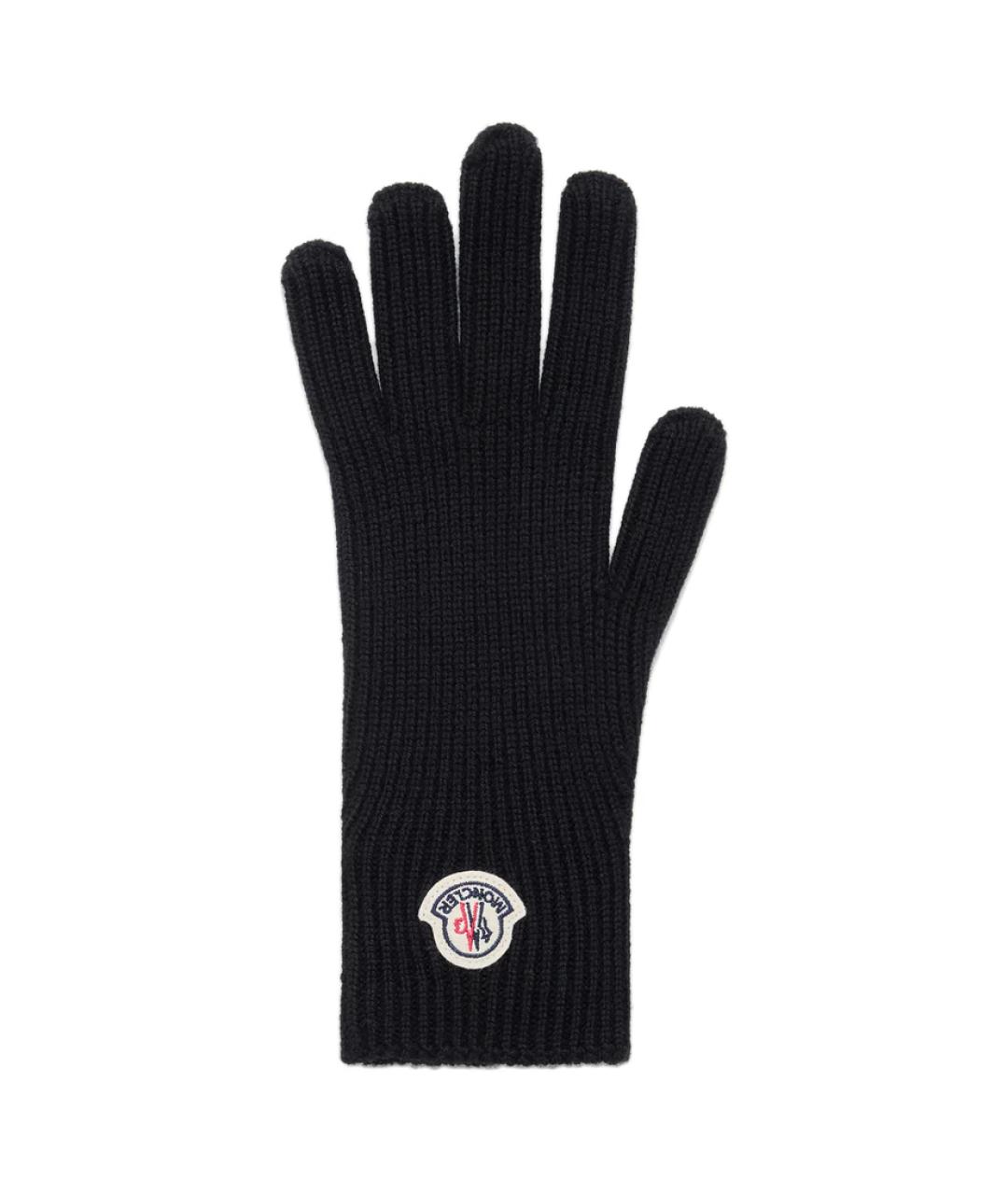 MONCLER Черные перчатки, фото 1
