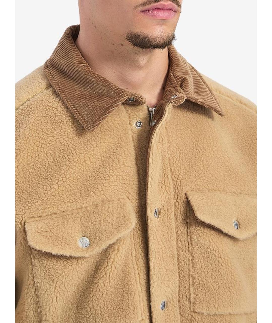 MONCLER Бежевая кэжуал рубашка, фото 4