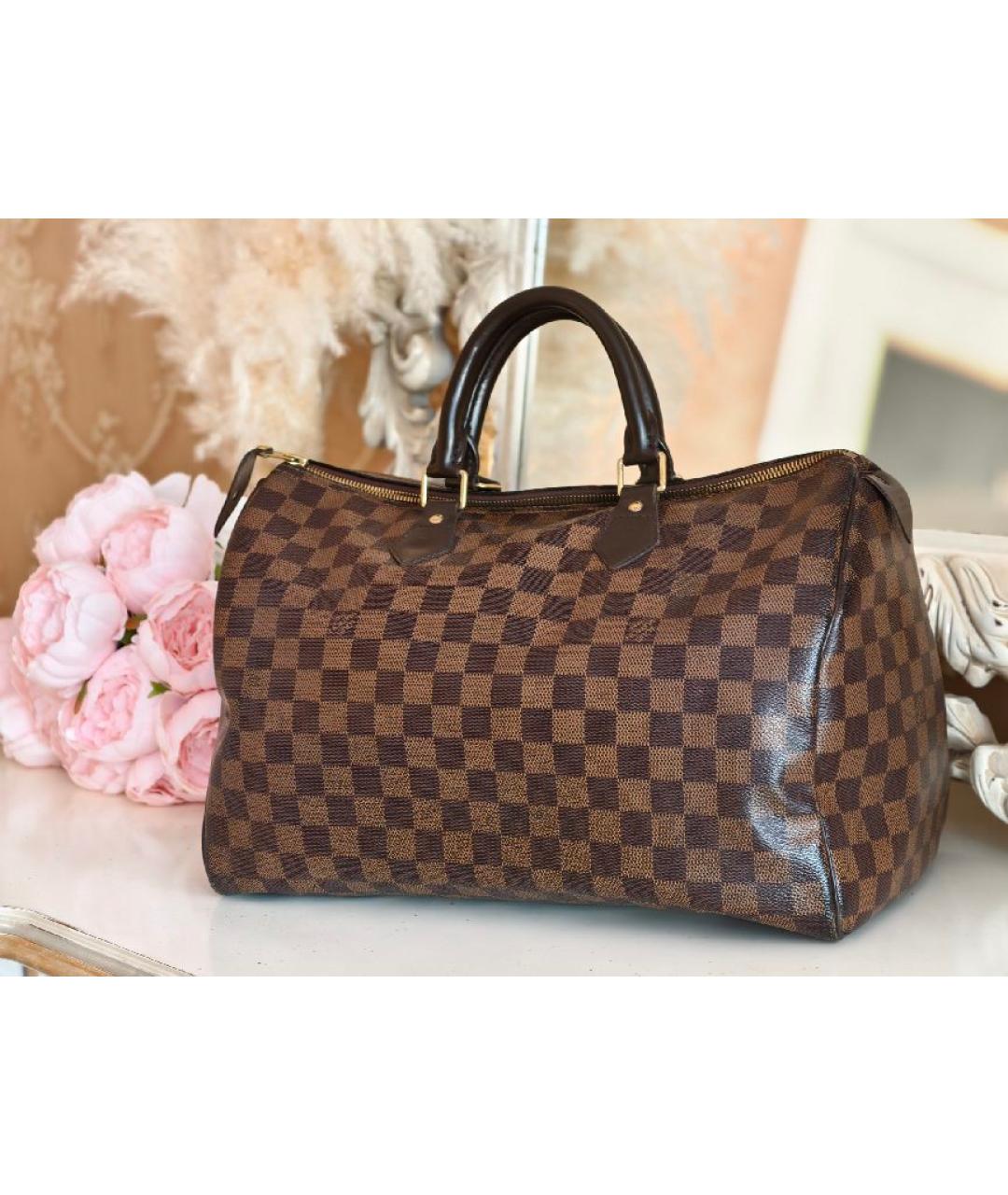 LOUIS VUITTON Коричневая сумка с короткими ручками, фото 2