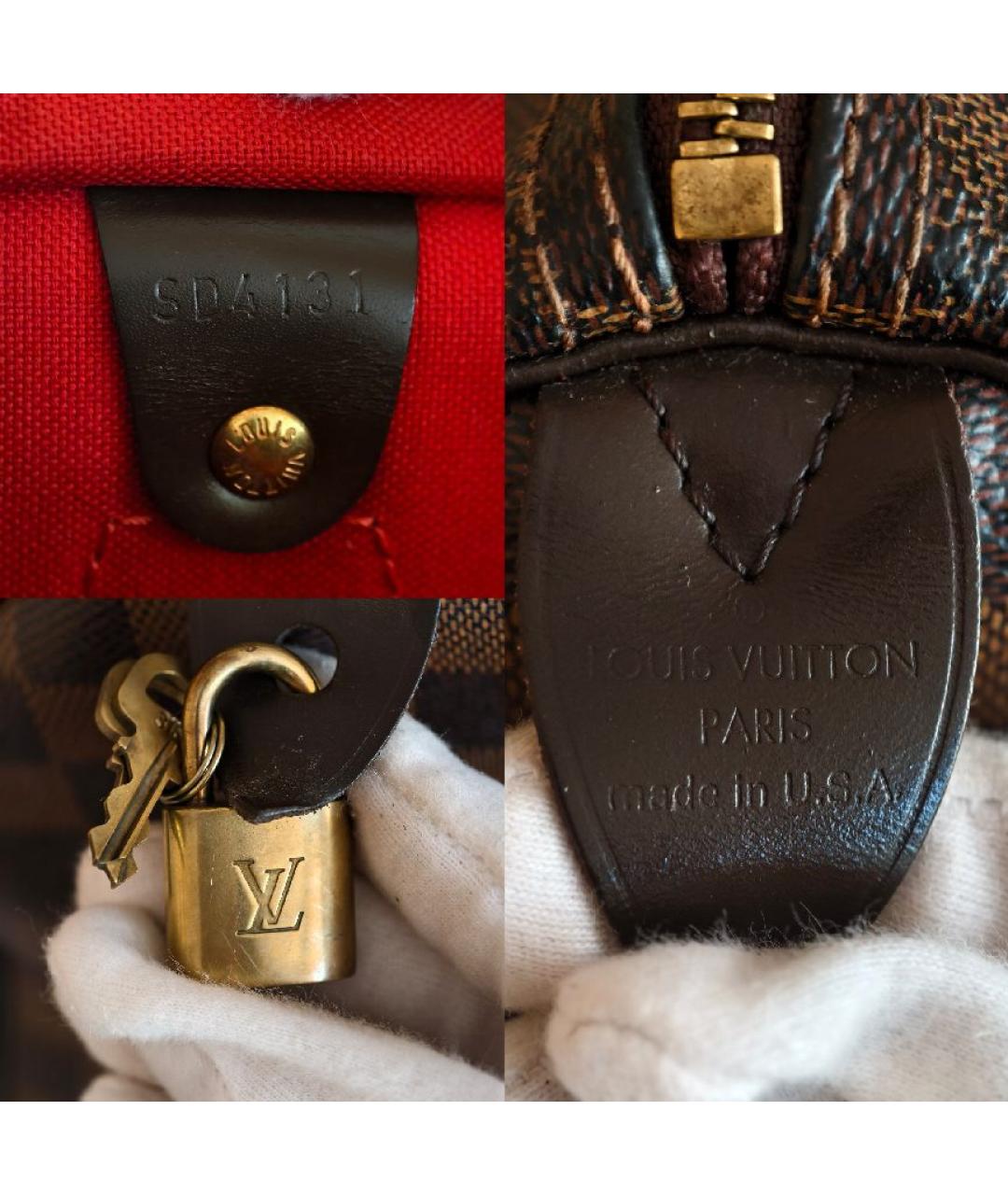LOUIS VUITTON Коричневая сумка с короткими ручками, фото 4