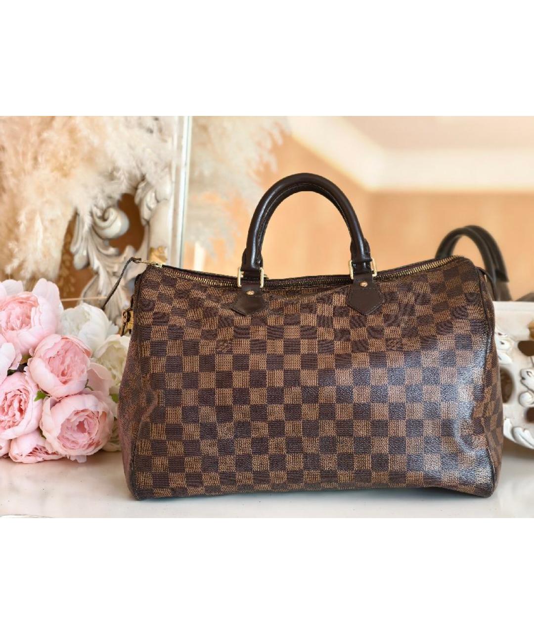 LOUIS VUITTON Коричневая сумка с короткими ручками, фото 3