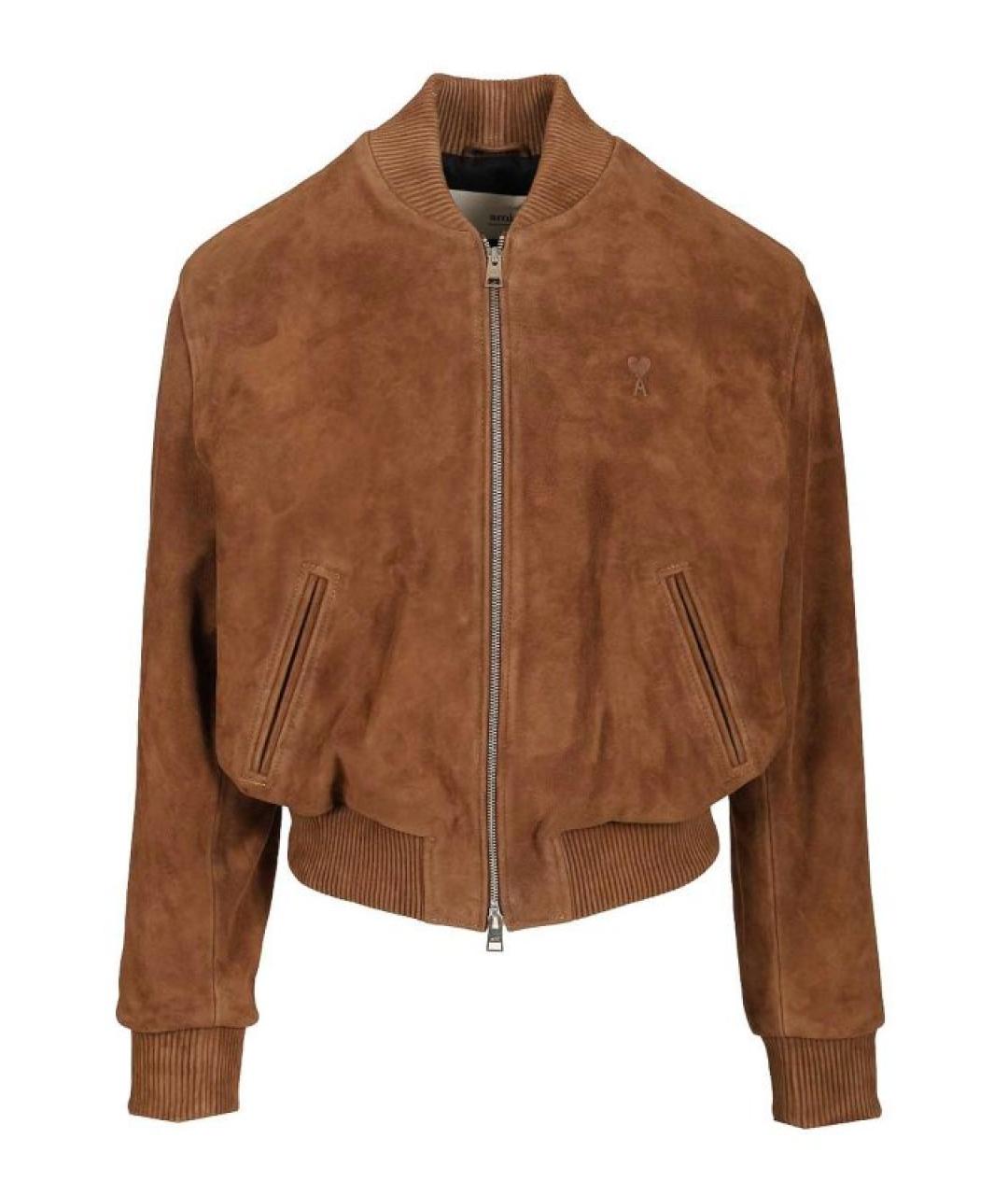 Ami Paris Коричневая замшевая куртка, фото 1