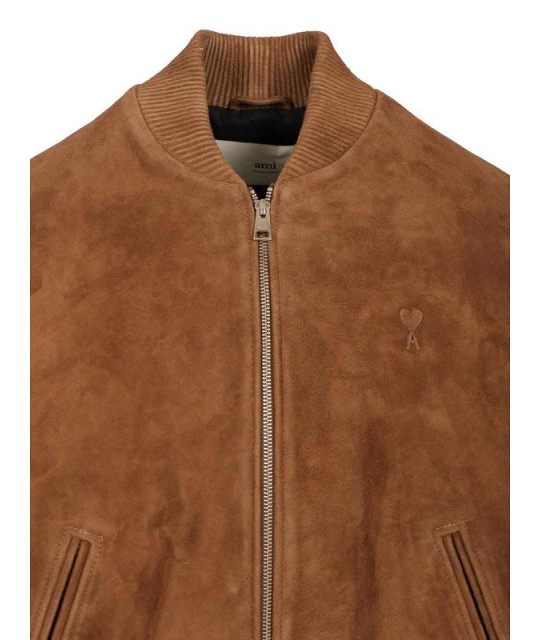 Ami Paris Коричневая замшевая куртка, фото 4