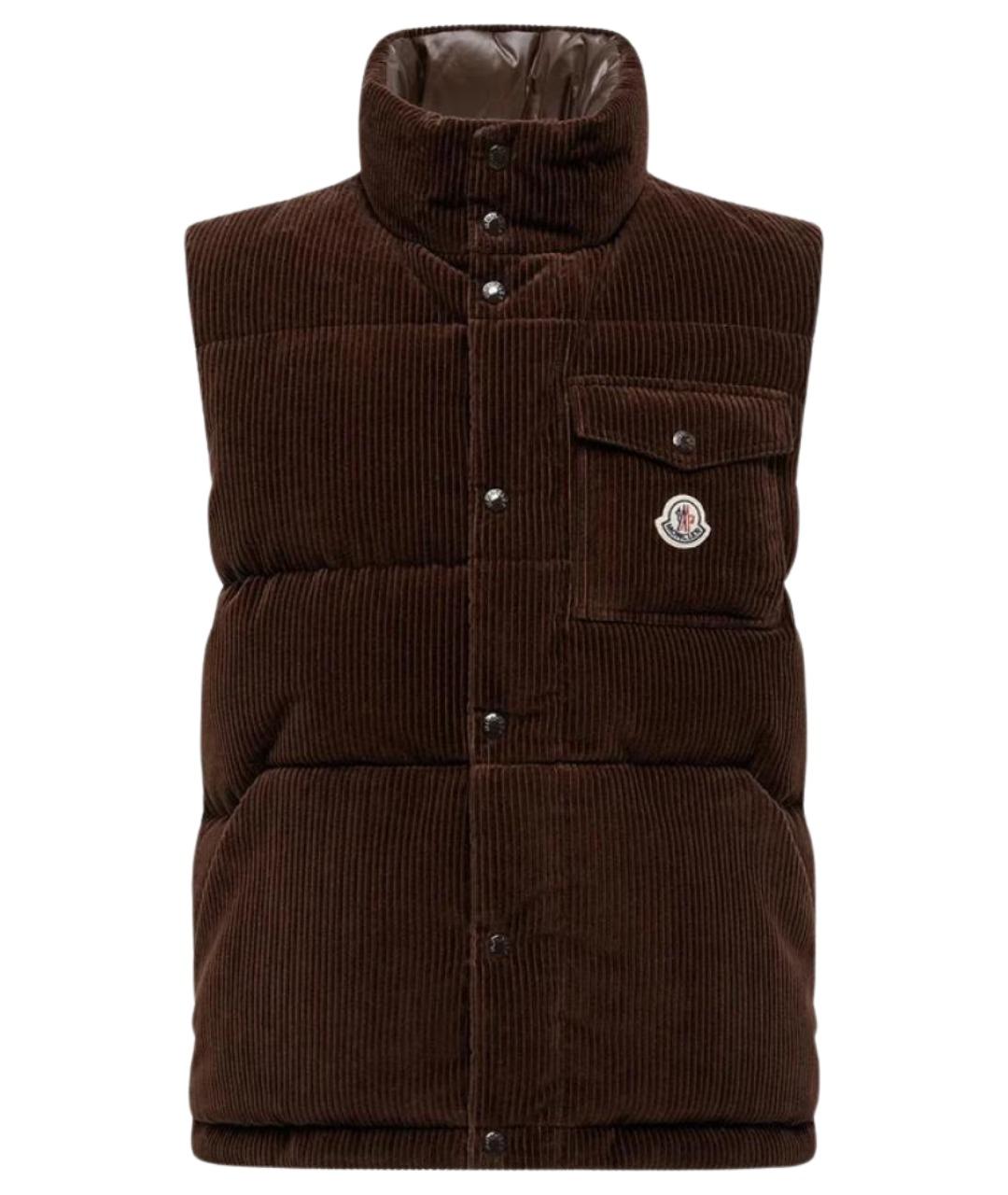 MONCLER Коричневый жилет, фото 1