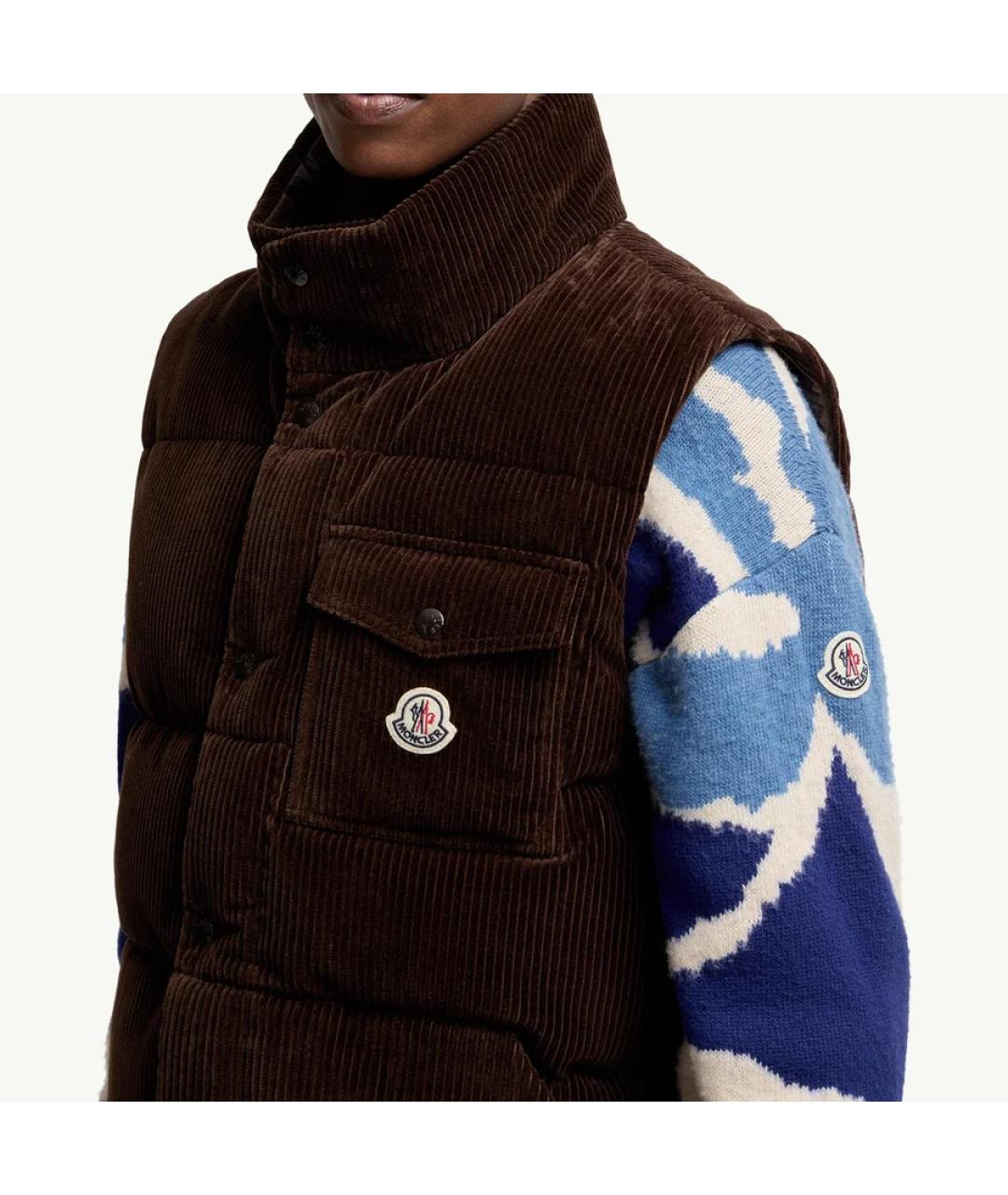 MONCLER Коричневый жилет, фото 2