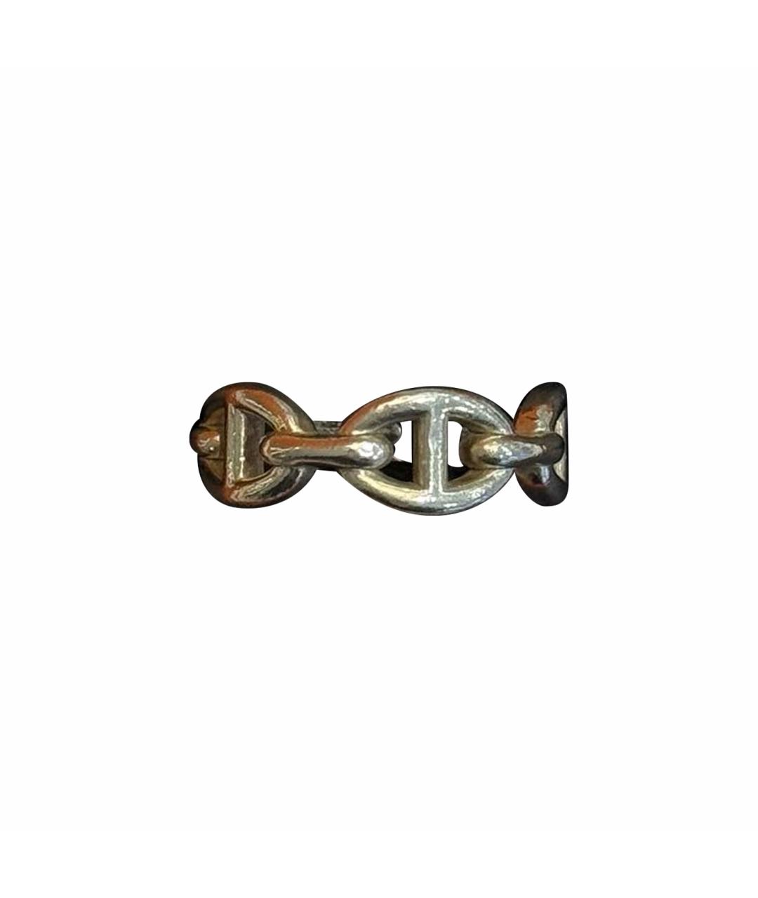 HERMES Серое серебряное кольцо, фото 1