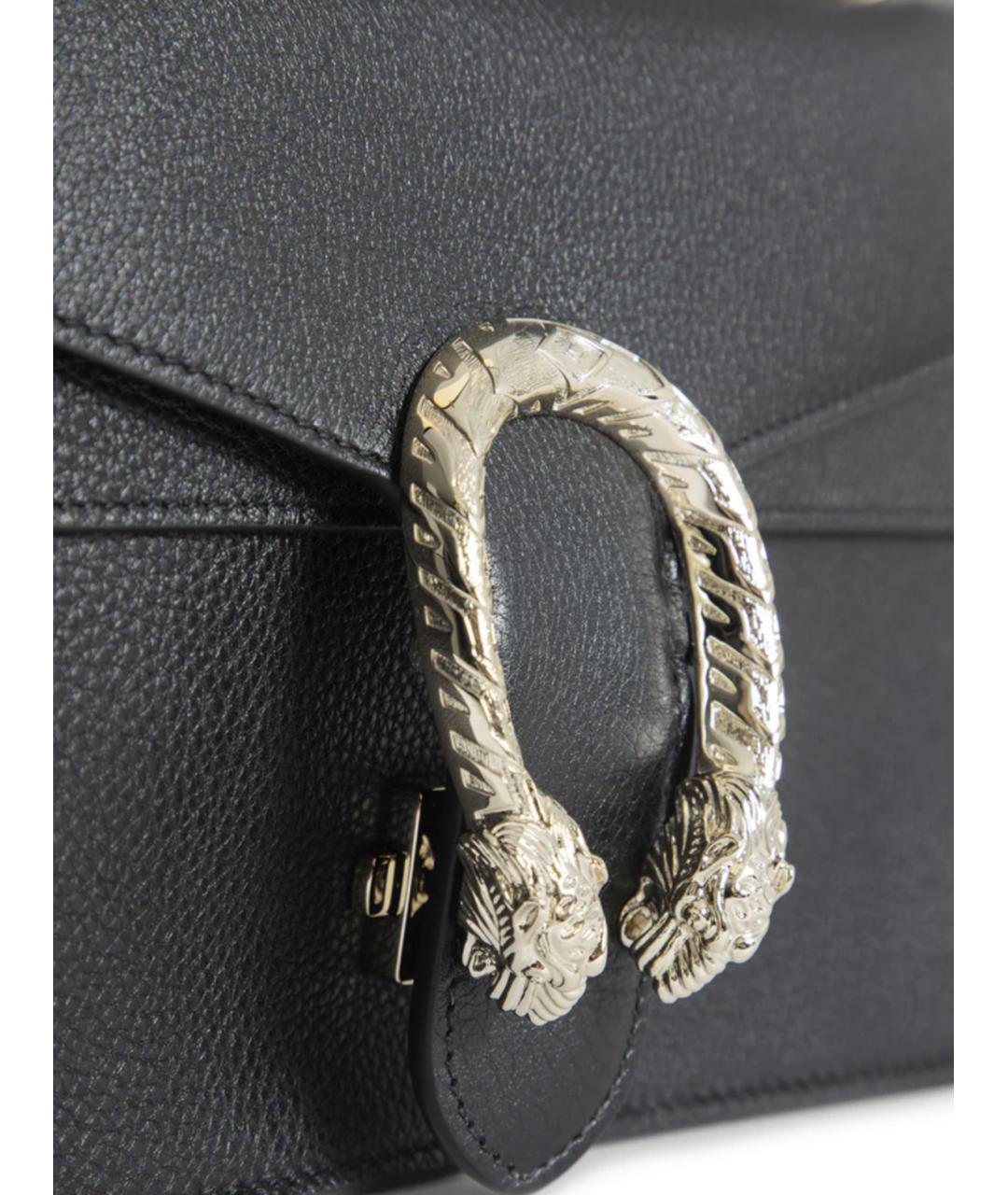 GUCCI Черная кожаная сумка через плечо, фото 5