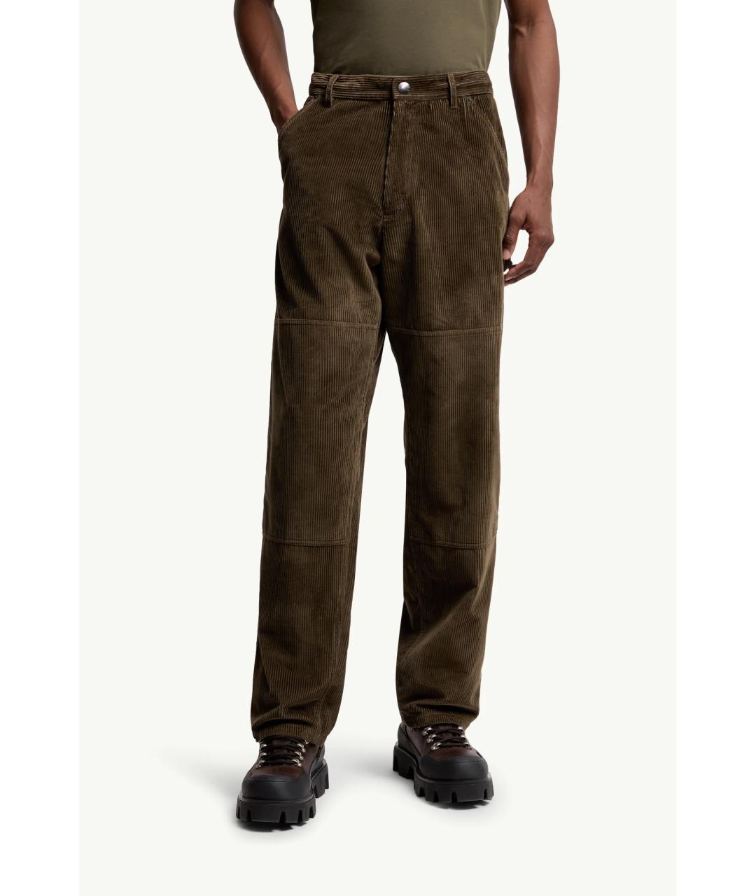 MONCLER Коричневые повседневные брюки, фото 2