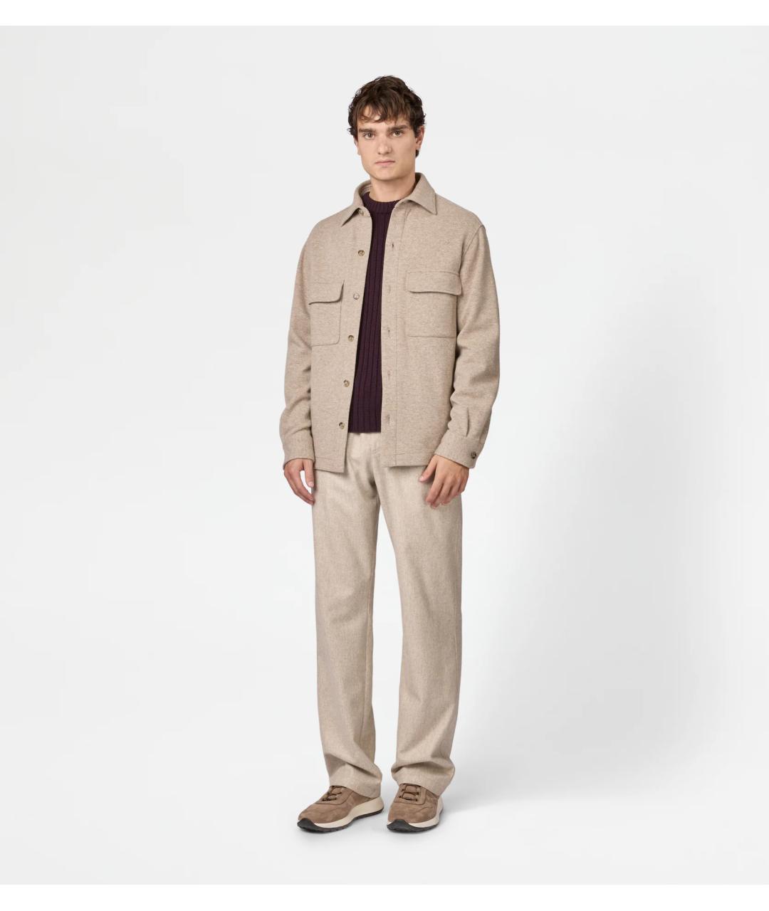 TOD'S Бежевая кашемировая куртка, фото 2