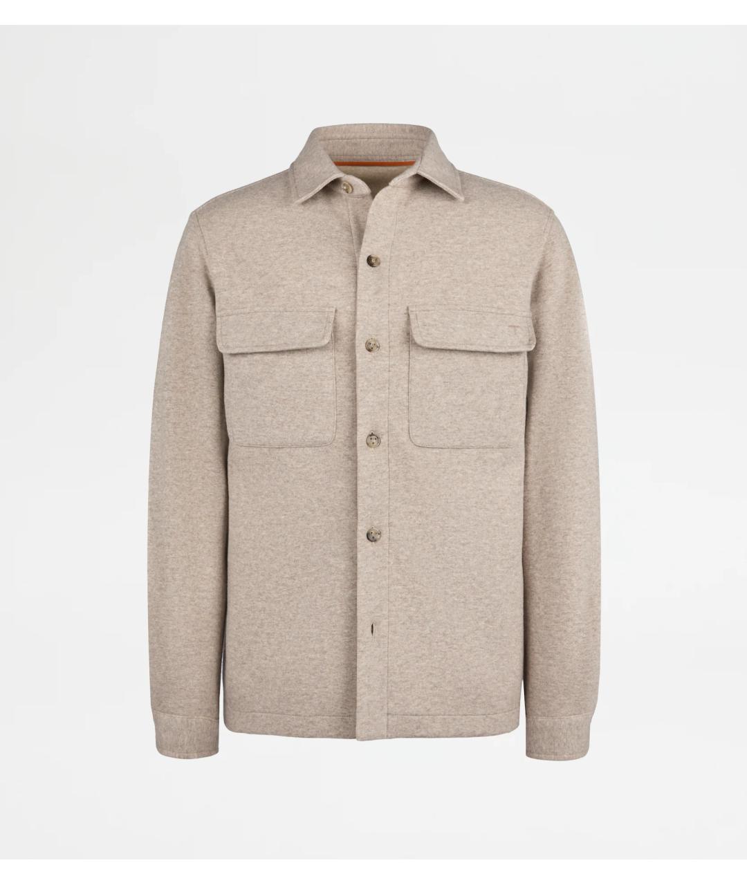 TOD'S Бежевая кашемировая куртка, фото 5