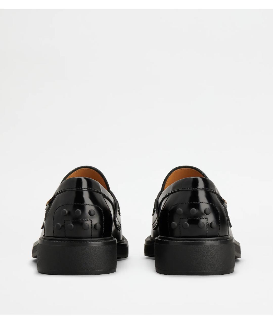 TOD'S Черные кожаные лоферы, фото 3