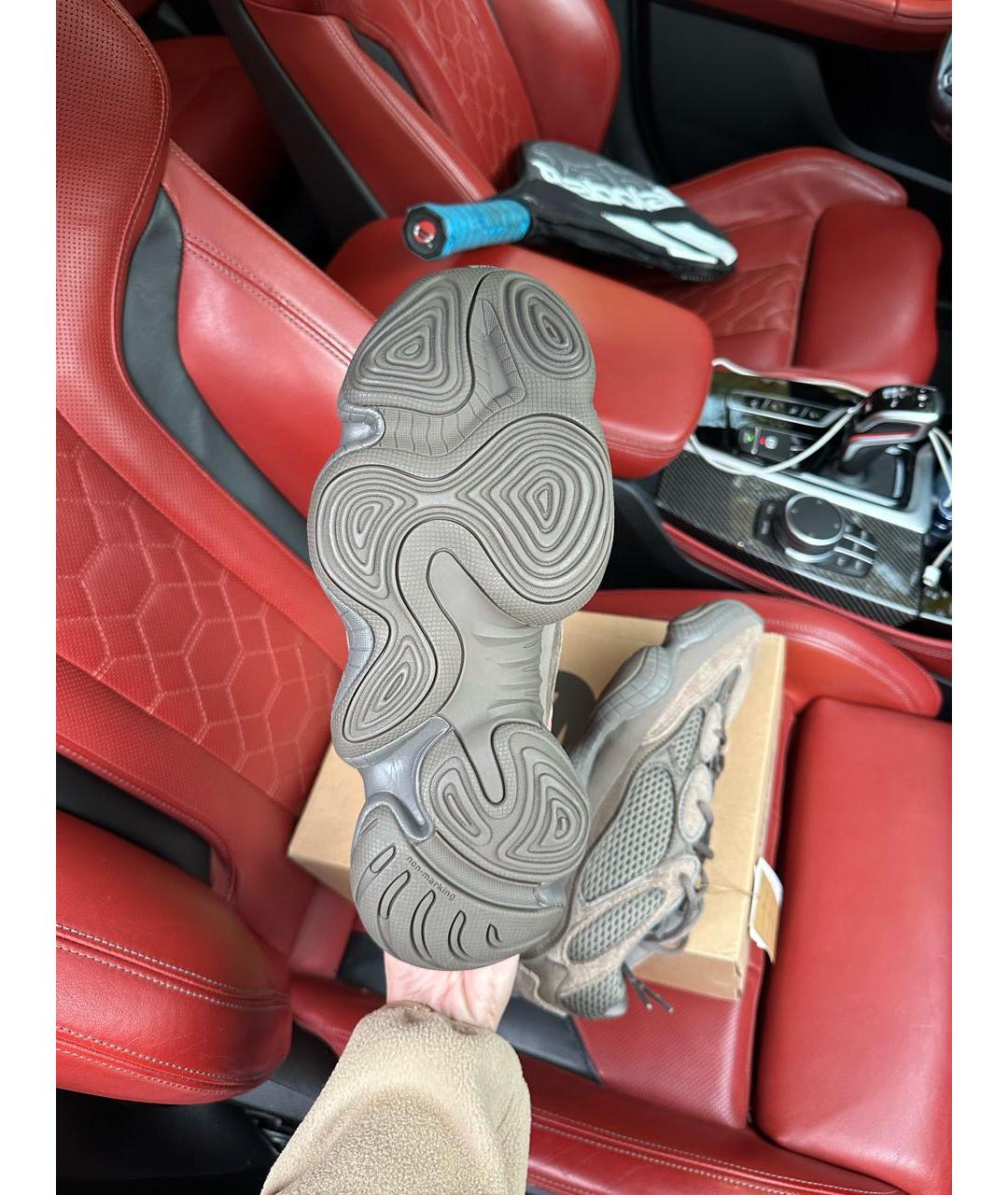 ADIDAS YEEZY Коричневые низкие кроссовки / кеды, фото 5