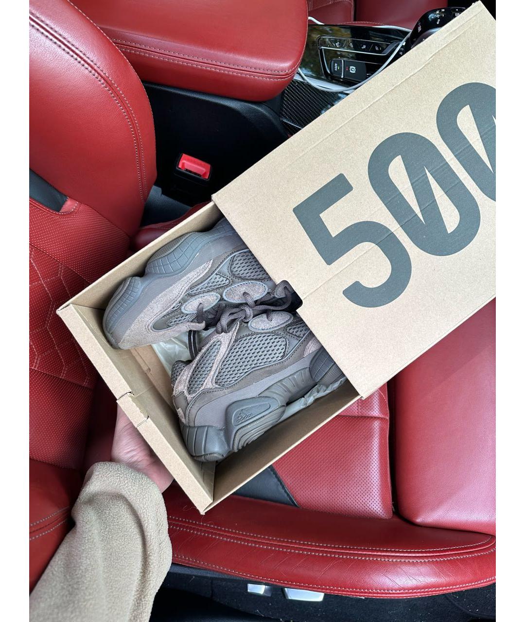 ADIDAS YEEZY Коричневые низкие кроссовки / кеды, фото 7