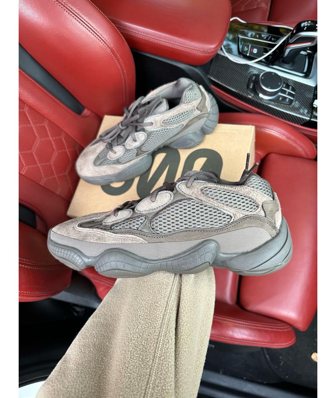 ADIDAS YEEZY Коричневые низкие кроссовки / кеды, фото 2