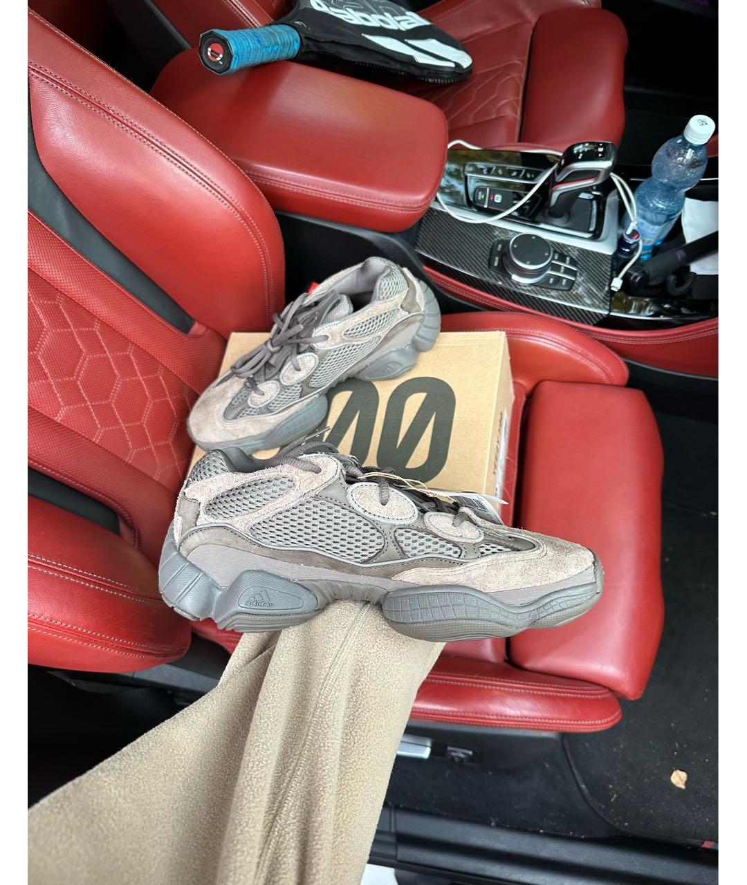 ADIDAS YEEZY Коричневые низкие кроссовки / кеды, фото 3