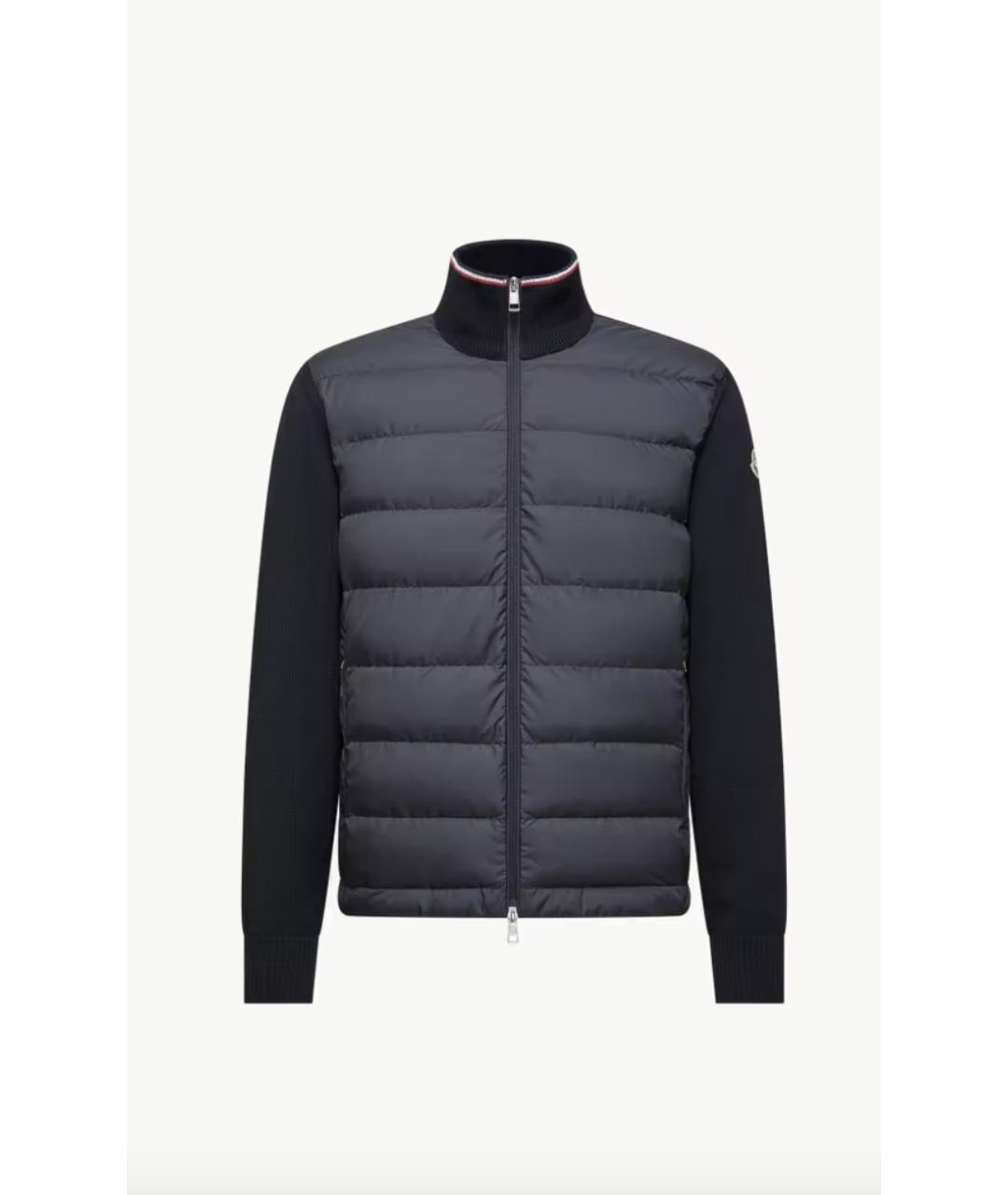 MONCLER Темно-синий шерстяной кардиган, фото 7