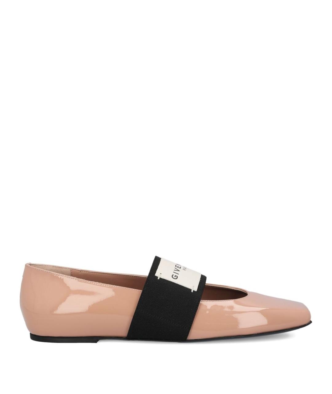 GIVENCHY Бежевые балетки из лакированной кожи, фото 1