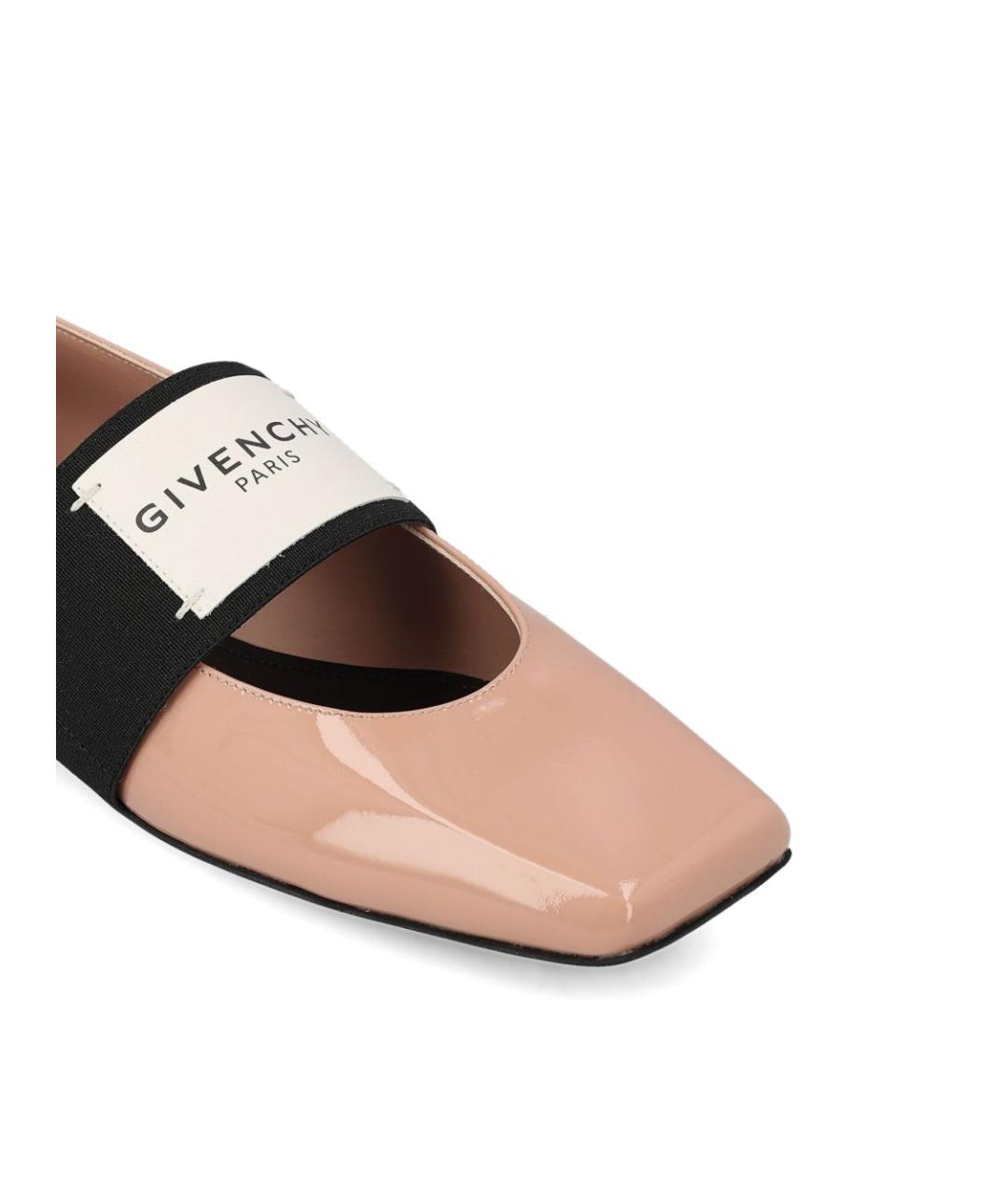 GIVENCHY Бежевые балетки из лакированной кожи, фото 3