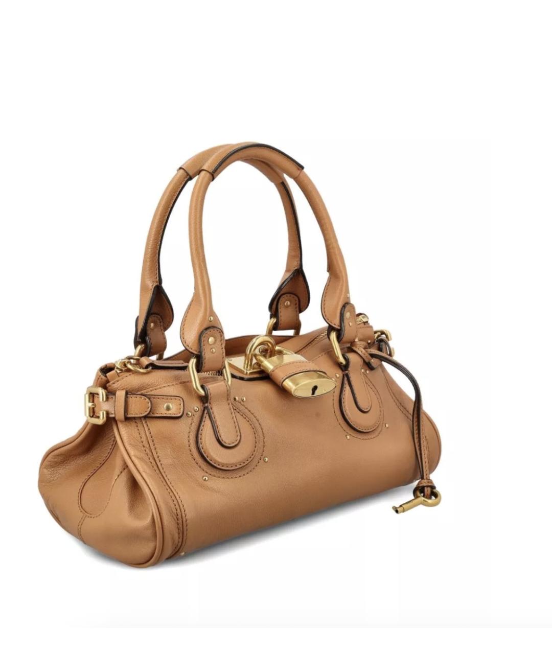 CHLOE Коричневая кожаная сумка тоут, фото 4