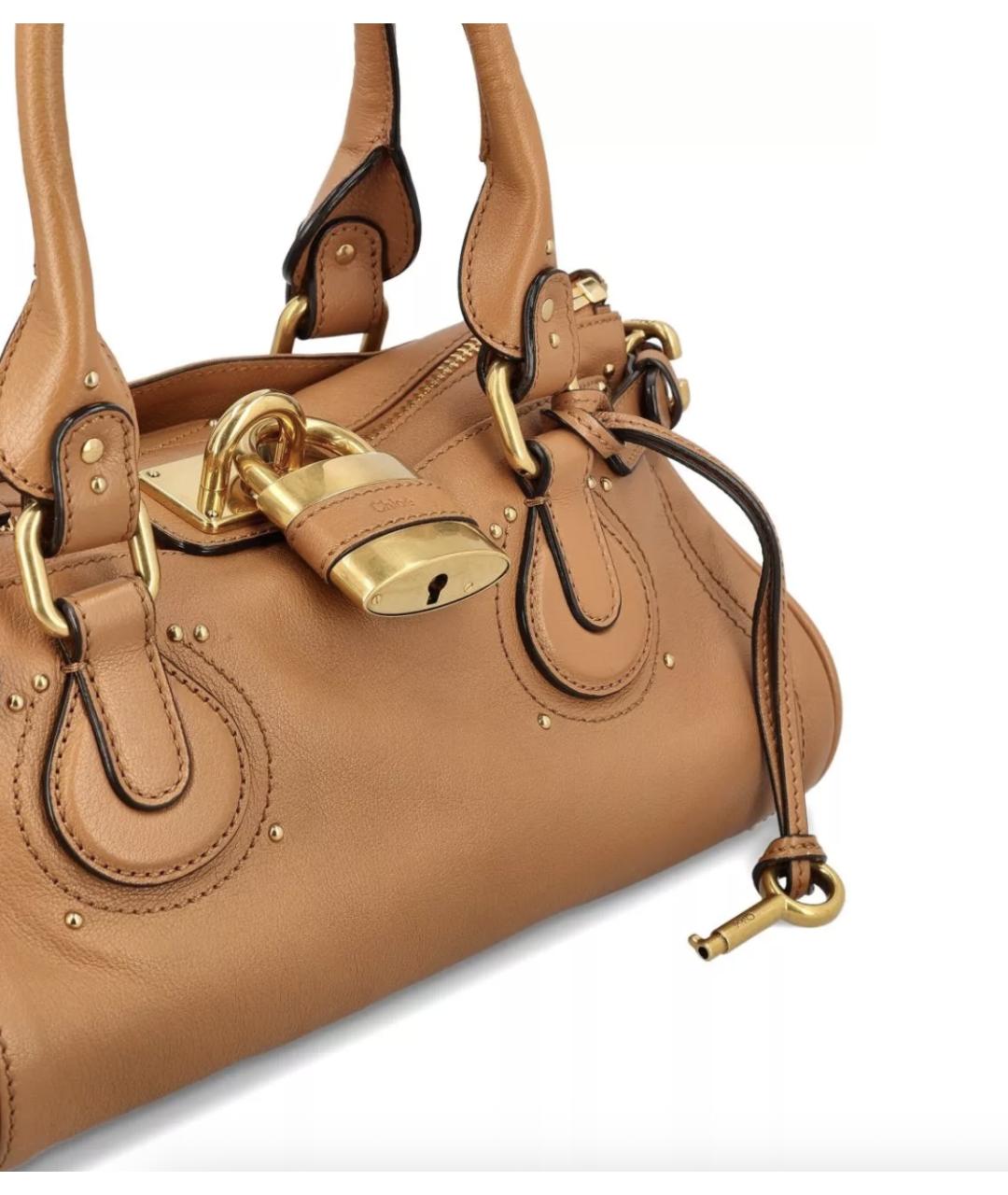 CHLOE Коричневая кожаная сумка тоут, фото 3