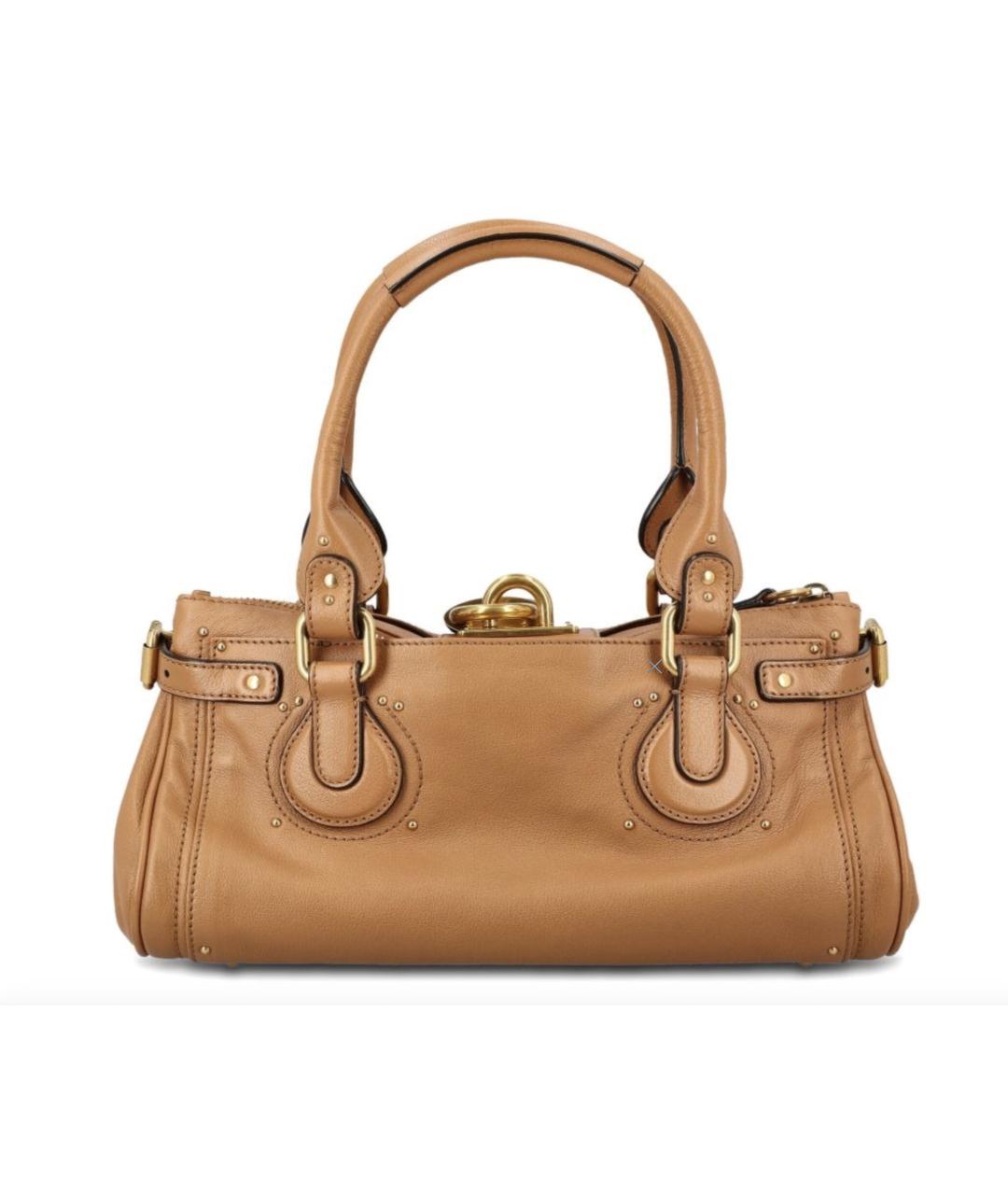 CHLOE Коричневая кожаная сумка тоут, фото 2