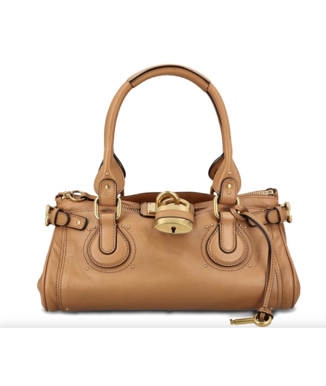 CHLOE Коричневая кожаная сумка тоут, фото 1