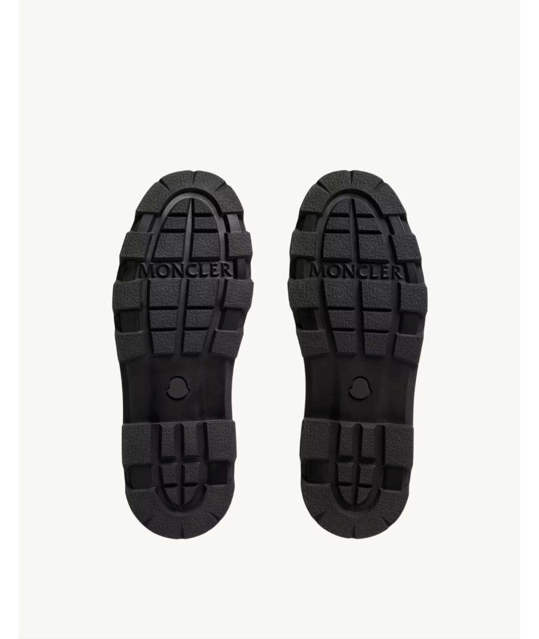 MONCLER Черные кожаные ботинки, фото 6