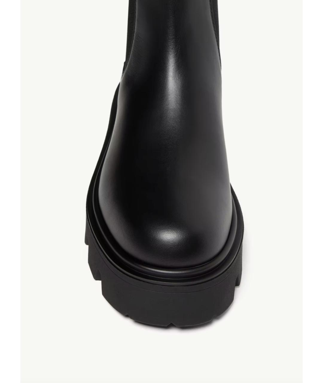 MONCLER Черные кожаные ботинки, фото 3