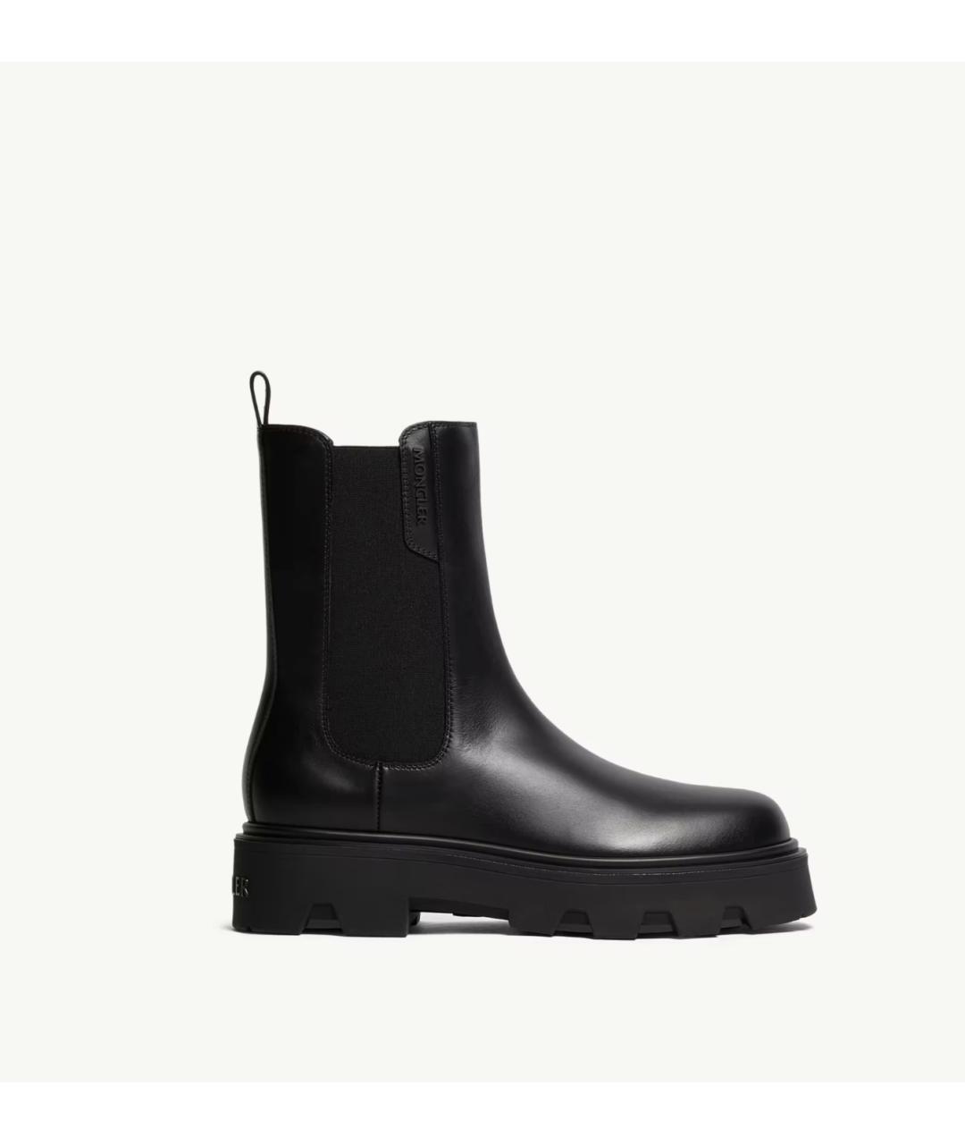 MONCLER Черные кожаные ботинки, фото 7