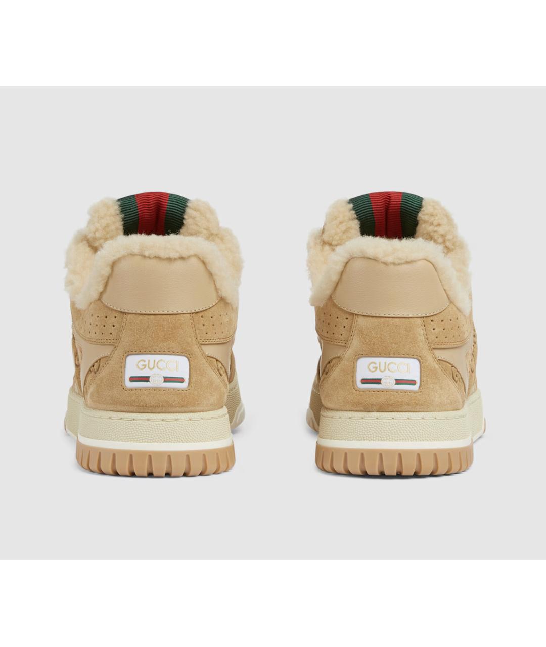GUCCI Бежевые замшевые кеды, фото 4
