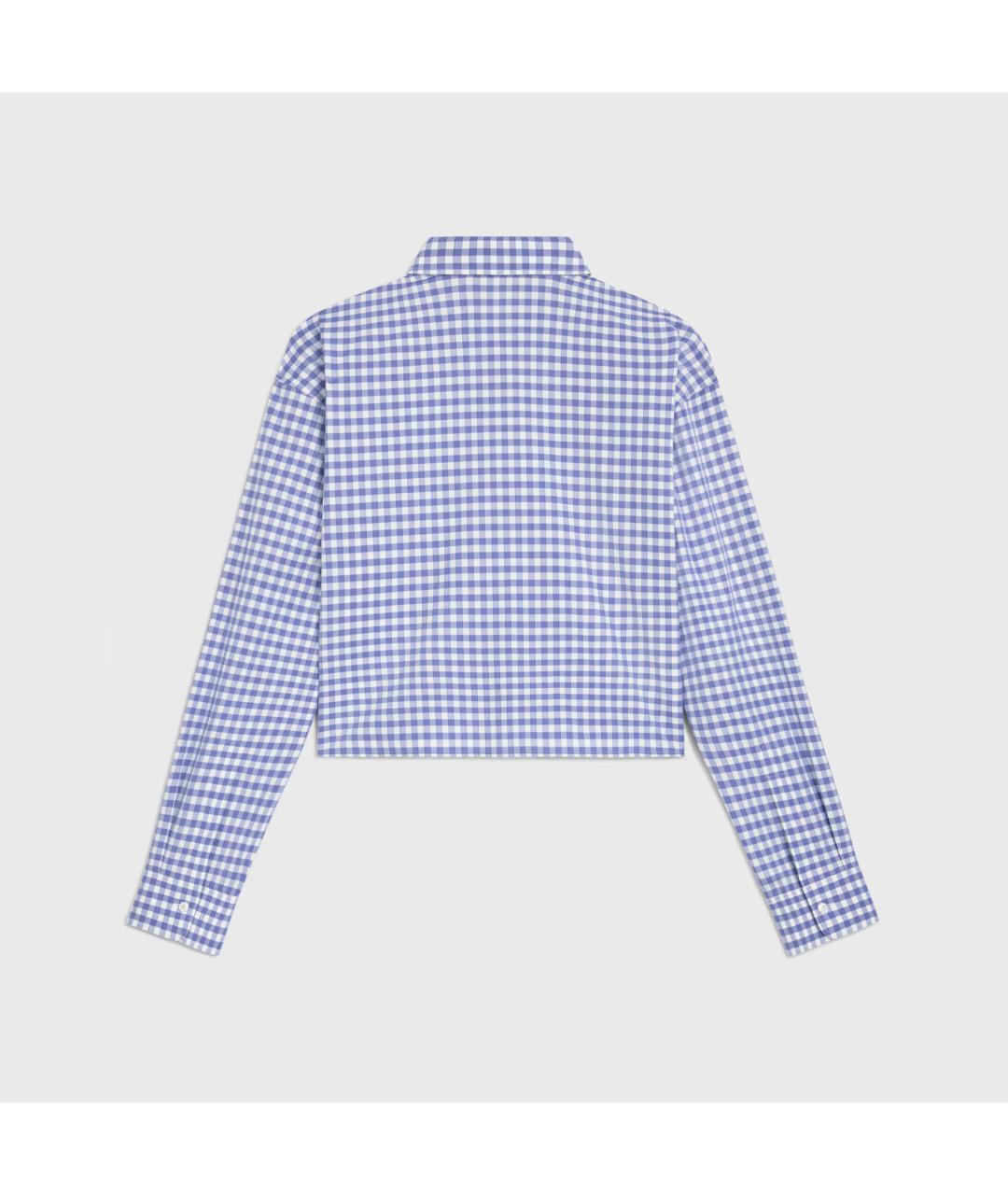 CELINE Голубая хлопковая рубашка, фото 2