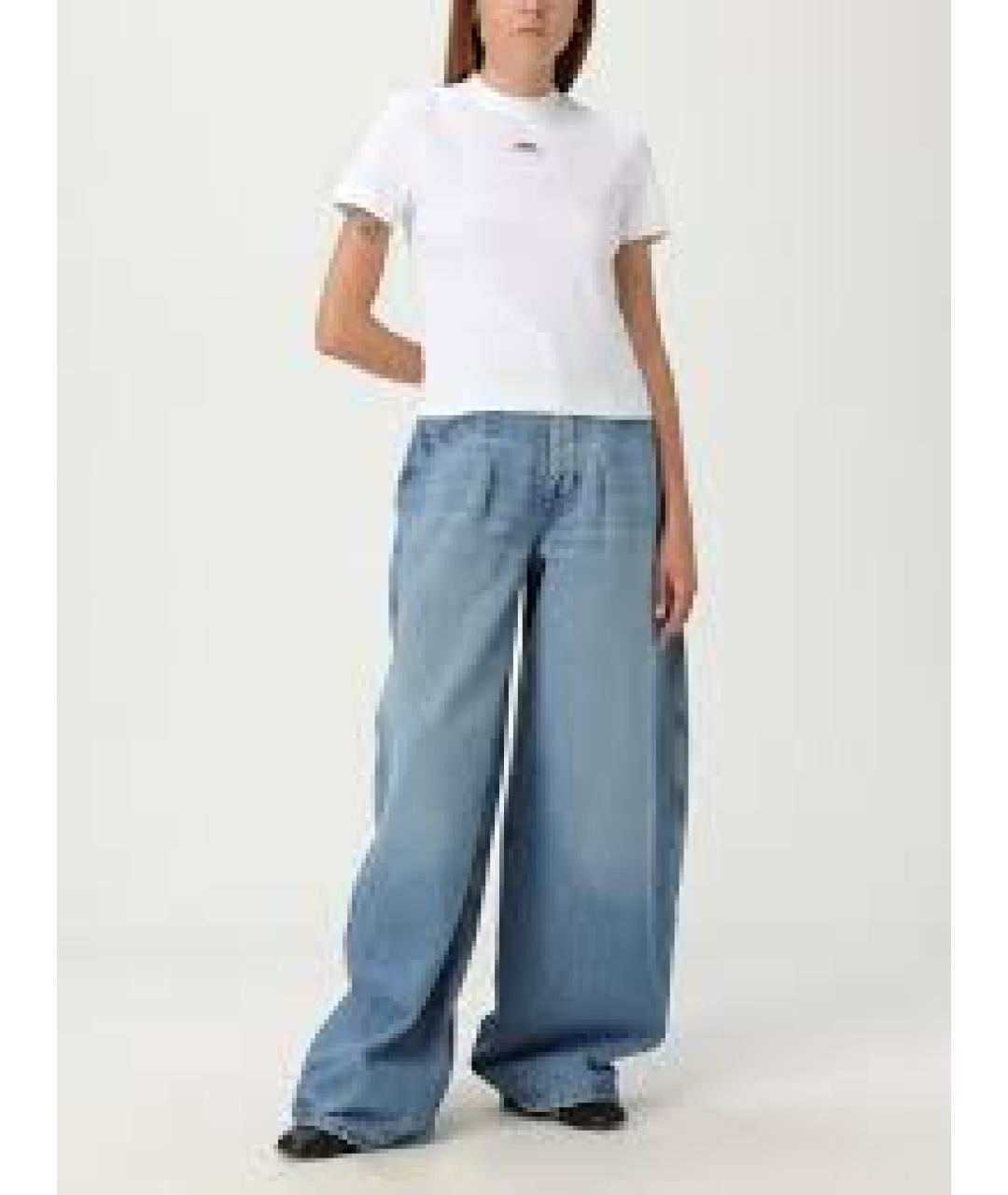 JACQUEMUS Синие хлопковые прямые джинсы, фото 4