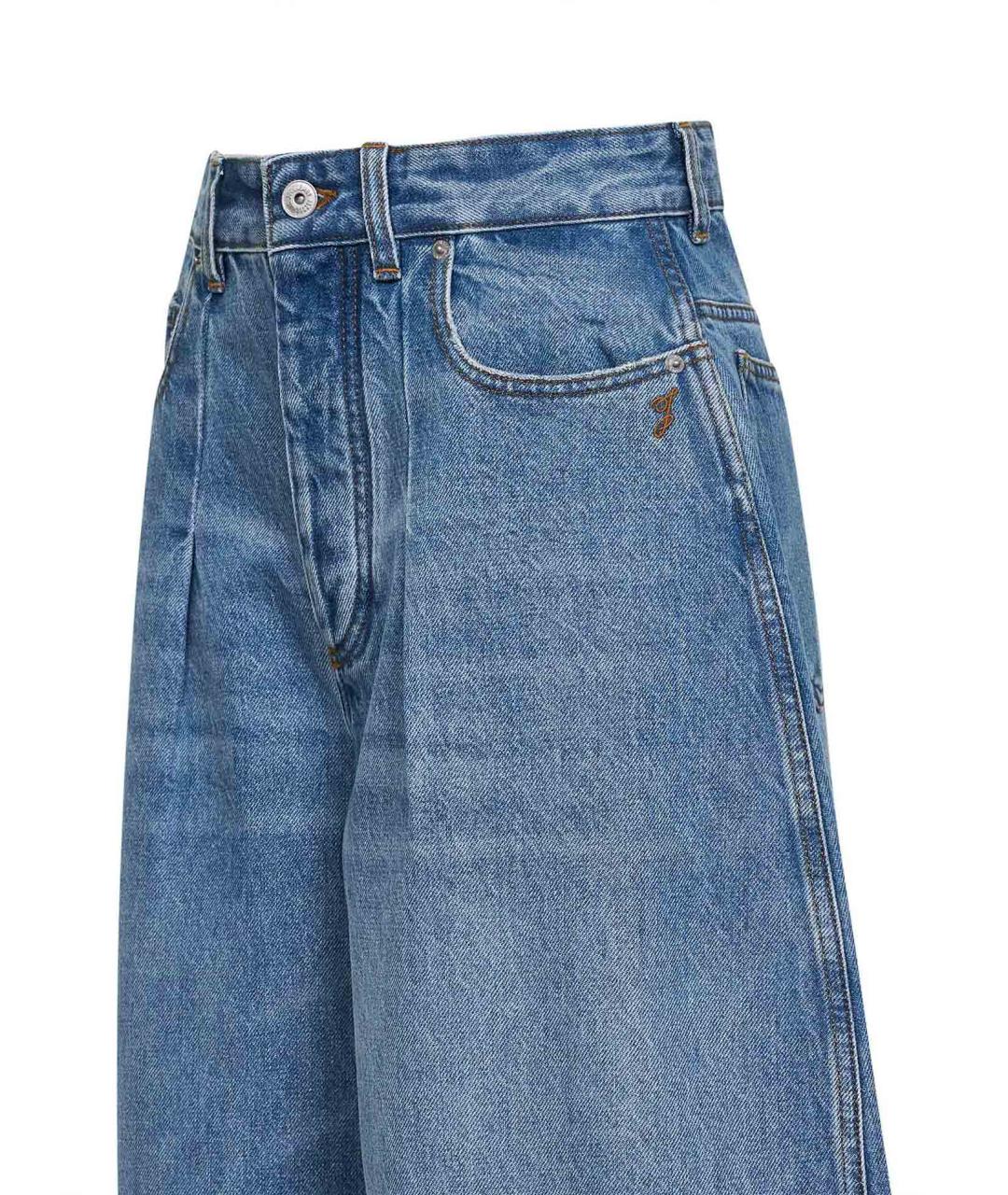 JACQUEMUS Синие хлопковые прямые джинсы, фото 3