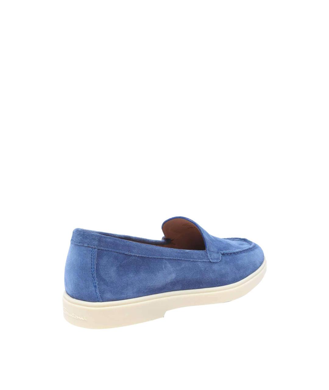 SANTONI Синие замшевые лоферы, фото 3