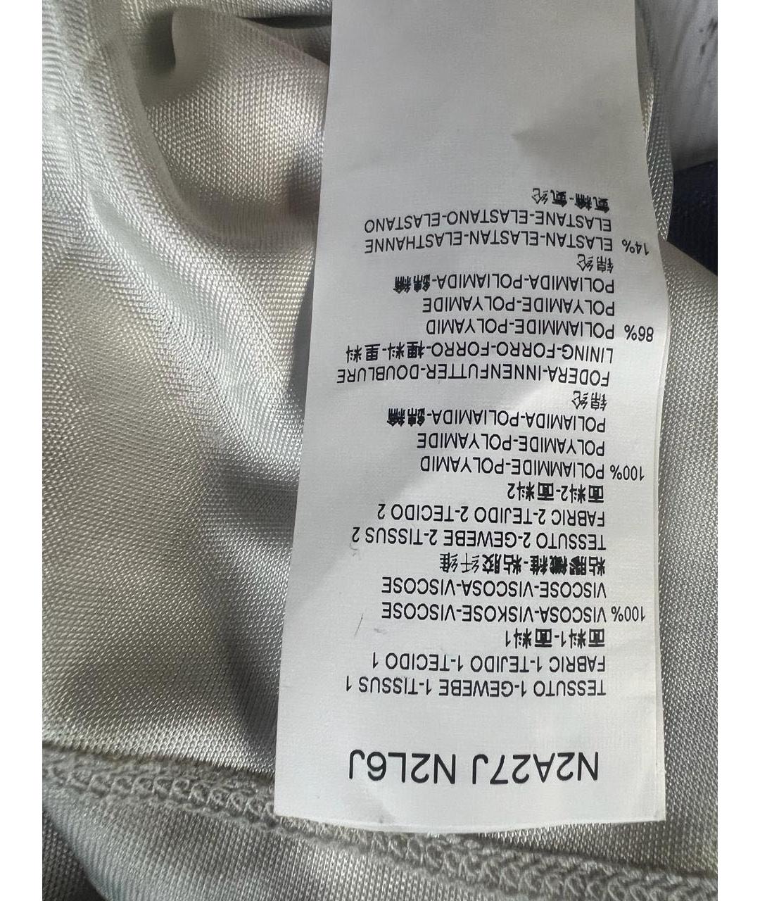EMPORIO ARMANI Голубое вискозное коктейльное платье, фото 6